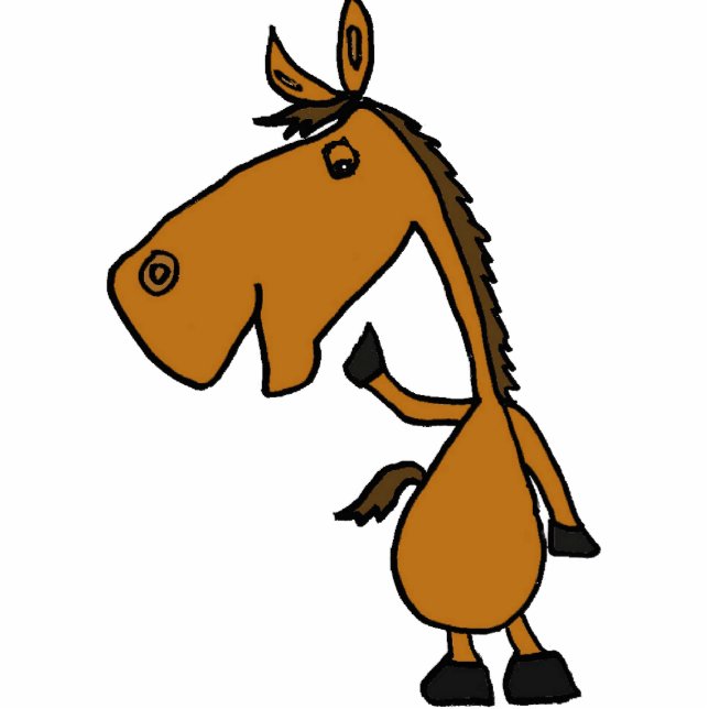 BZ- Whimsical Horse Cartoon Photo Sculpture (Front)