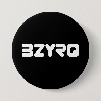 BZYRQ Logo (White on Black) 7.5 Cm Round Badge