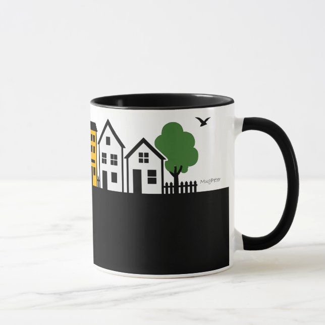 C02 - Tasse mit Dorf Kleinstadt Skyline Mug (Right)