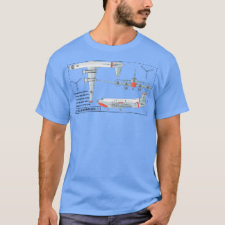 C124 Globemaster II American go Plane Diagrams Gif T-Shirt