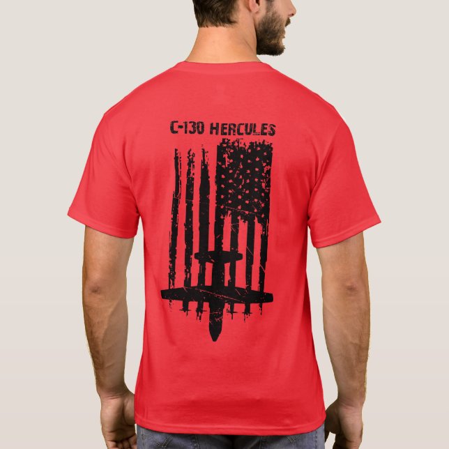 C130 Hercules Aircraft Veteran Shirt (Back)