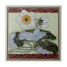 c1905 German Floral Art Nouveau Reproduction 