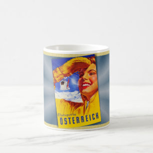 c1950 AUSTRIA TRAVEL POSTER MCM  Coffee Mug