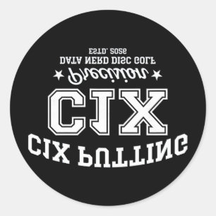 C1x Putting Precision Disc Golf Stats Classic Round Sticker