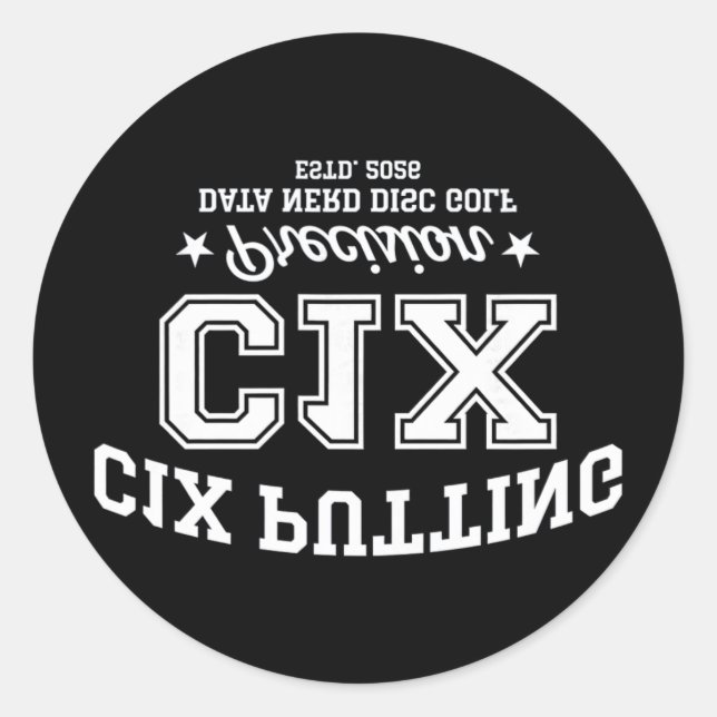 C1x Putting Precision Disc Golf Stats  Classic Round Sticker (Front)