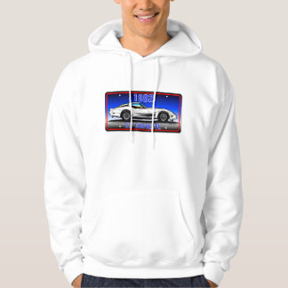 C3 1982 Corvette License Plate Art-Blue Background Hoodie