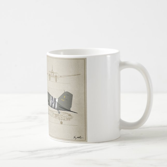 C47-Skytrain World-War-2 Transport Coffee Mug (Right)