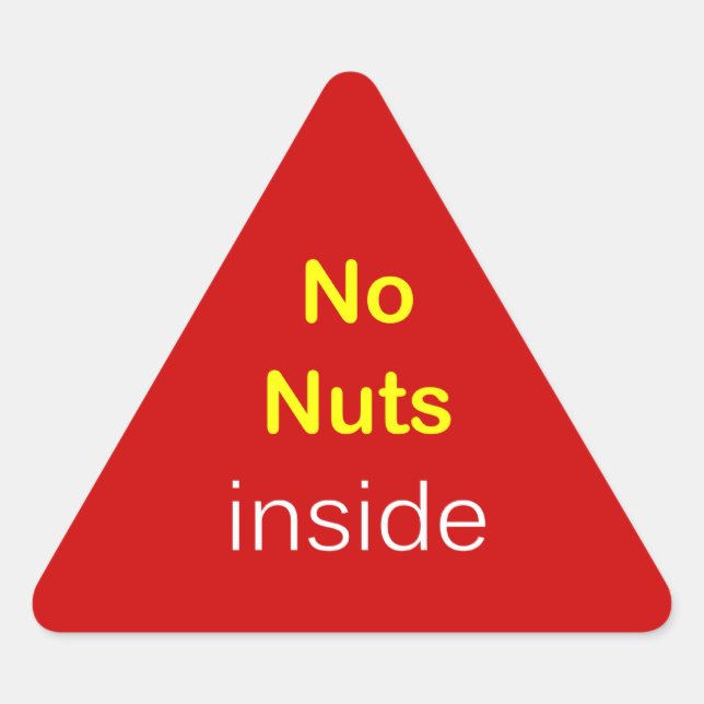 c6 - Food Label ~ NO NUTS INSIDE. (Front)