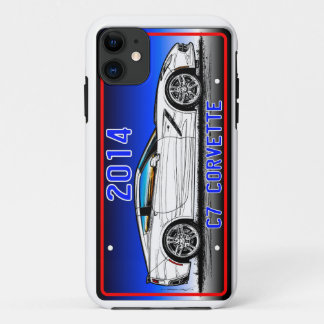 C7 2014 Corvette Coupe by K. Scott Teeters iPhone 11 Case