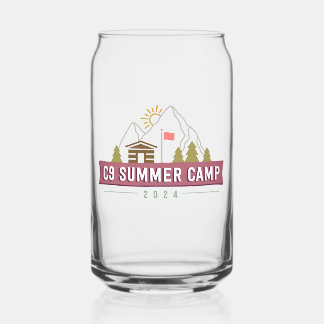 C9 Summer Camp 2024 Logo Can Glass