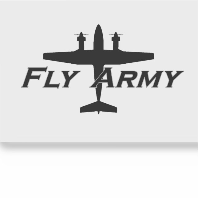 C-12 Fixed-Wing Fly Army Sticker (Front)