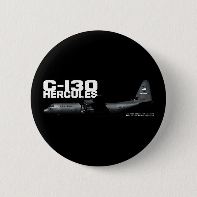 C-130 Hercules 6 Cm Round Badge (Front)