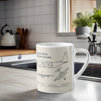 C-130 Hercules - Aeroplane Blueprint Plans AD Coffee Mug