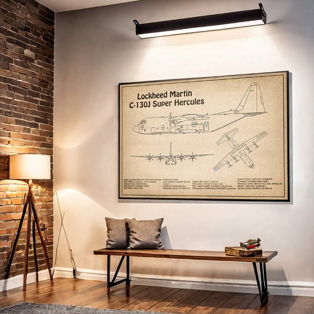 C-130 Hercules - Aeroplane Blueprint Plans SD Poster (Creator Uploaded)