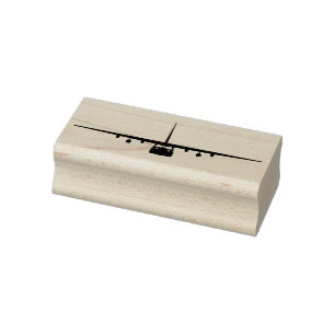 C-130 Hercules Airlift Plane Front Wood Stamp