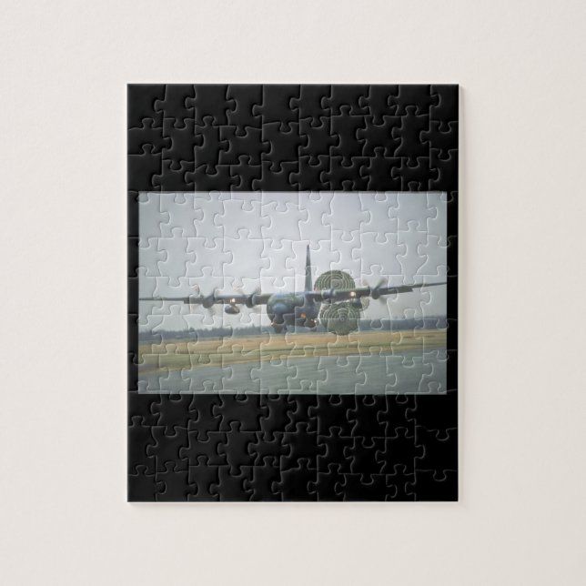 C-130 Hercules LAPES cargo_Military Aircraft Jigsaw Puzzle (Vertical)
