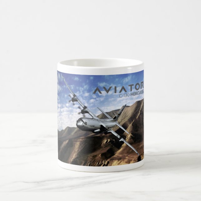 C-130 HERCULES Military Aeroplane Coffee Mug (Center)