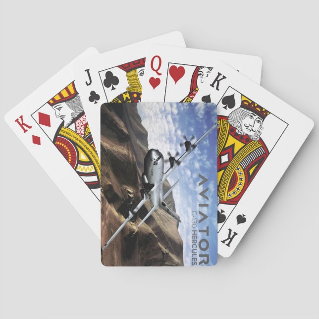 C-130 HERCULES Military Aeroplane Playing Cards (Back)