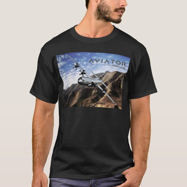 C-130 HERCULES Military Aeroplane T-Shirt (Front)