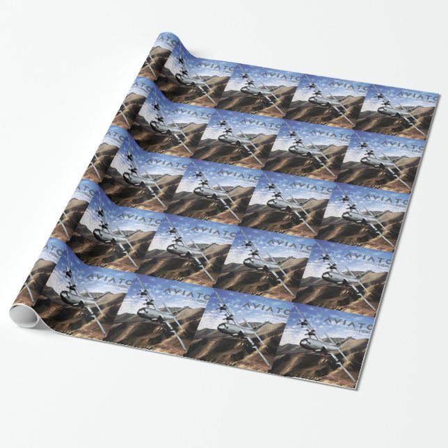 C-130 HERCULES Military Aeroplane Wrapping Paper (Unrolled)