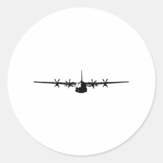 C-130 Hercules Military Aircraft Classic Round Sticker