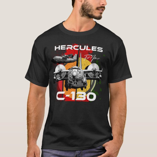 C-130 Hercules Military Aircraft T-Shirt (Front)