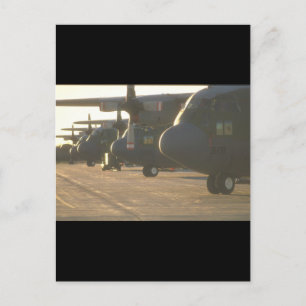 C-130 Hercules on ramp_Military Aircraft Postcard