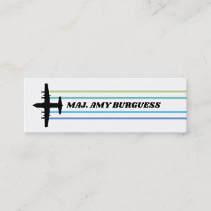 C-130 Pilot Retro Stripe Skinny Business Card