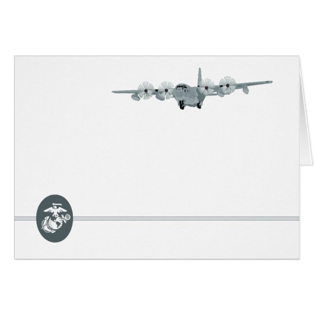 C-130 USMC Aviation Notecard (Front Horizontal)