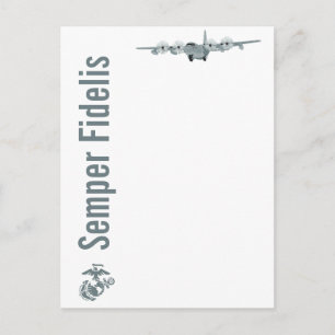 C-130 USMC Aviation Postcard