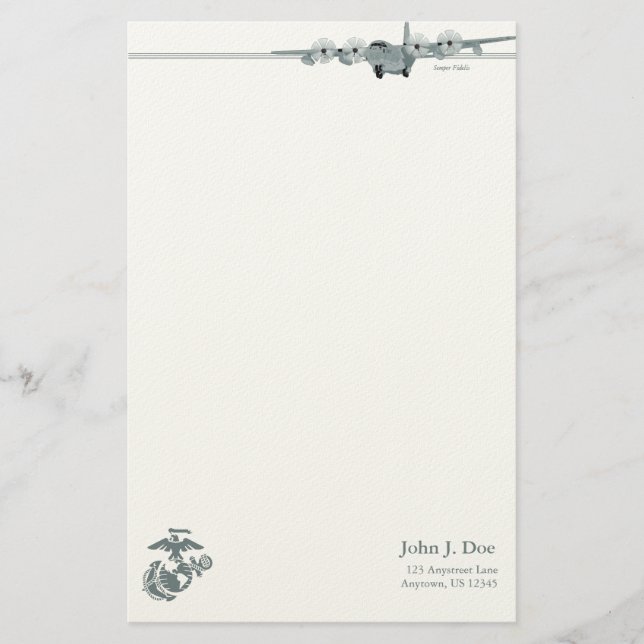 C-130 USMC Aviation Stationery (Front)