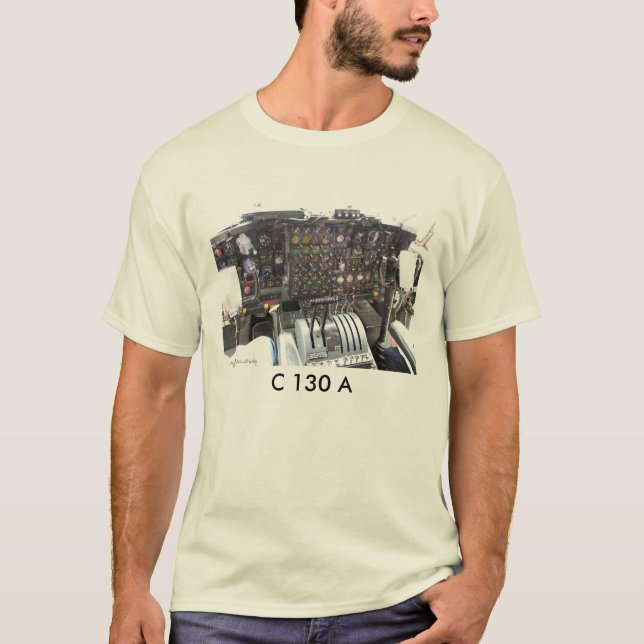 C-130A Cockpit, C 130 A T-Shirt (Front)