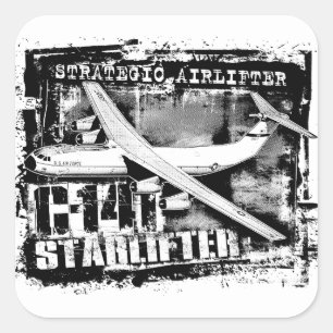 C-141 Starlifter Square Sticker Sticker
