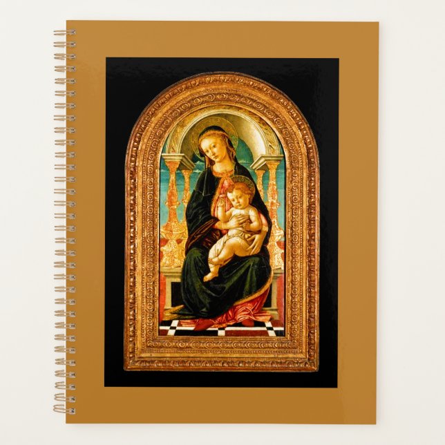c. 1470 Botticelli Madonna and Child Enthroned  Planner (Front)