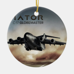 C-17 Globemaster Cargo Aeroplane Ceramic Tree Decoration