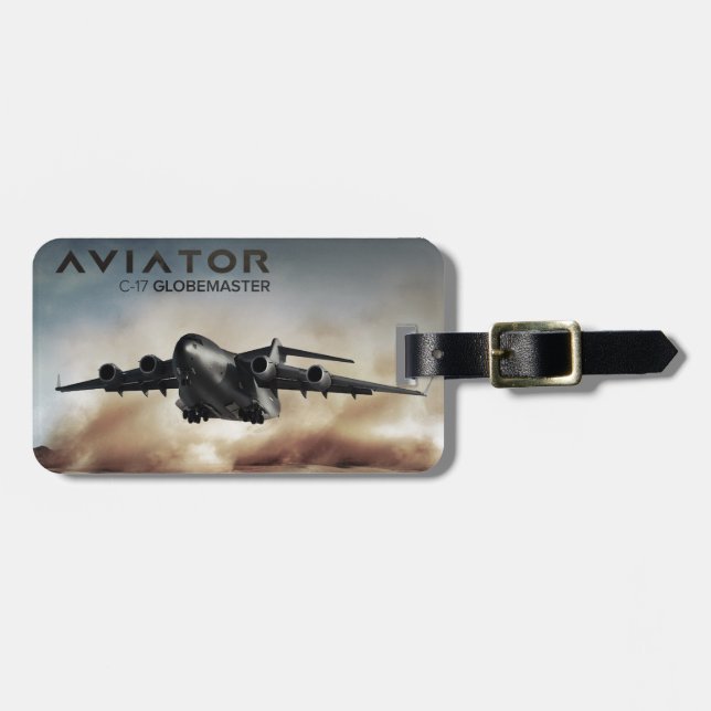 C-17 Globemaster Cargo Aeroplane Luggage Tag (Front Horizontal)