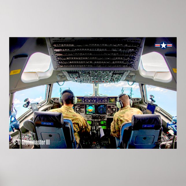 C-17 GLOBEMASTER III COCKPIT POSTER (Front)