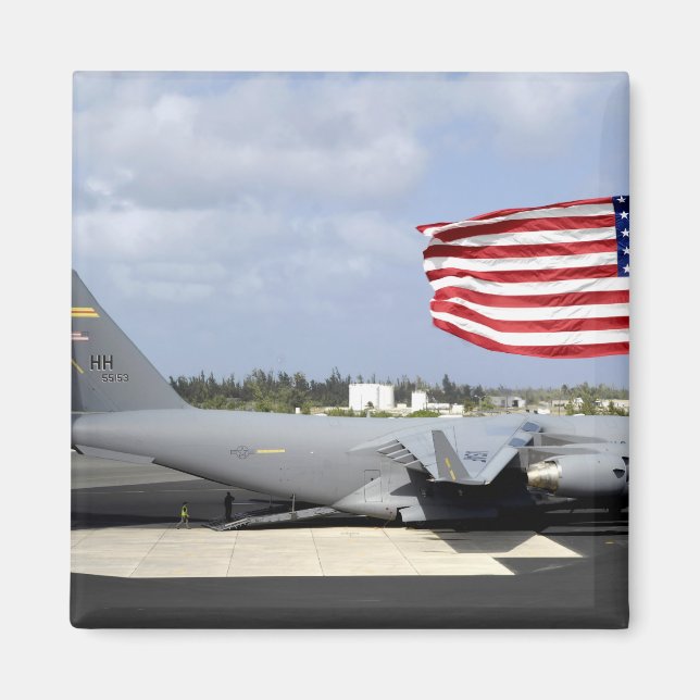 C-17 Globemaster III sits on the flightline Magnet (Front)