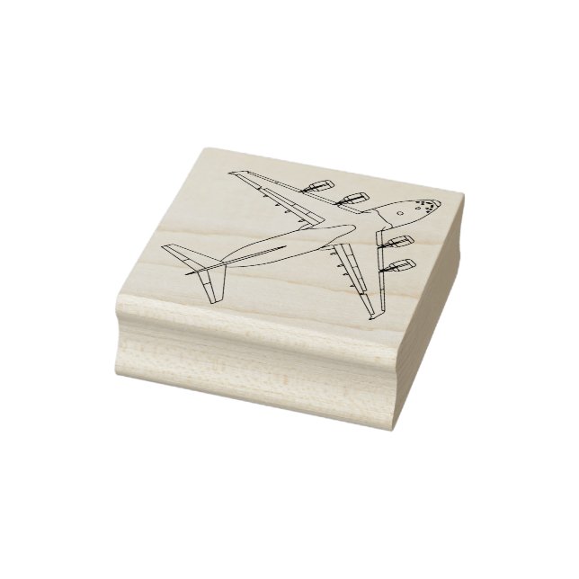 C-17 Globemaster Line Art Rubber Stamp (Stamp)