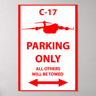 C-17 Parking Only Sign