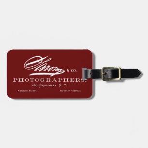 C. 1870 Napoleon Sarony, American Photographer Luggage Tag