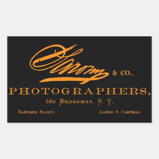 C. 1870 Napoleon Sarony, American Photographer Rectangular Sticker