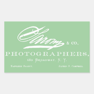 C. 1870 Napoleon Sarony, American Photographer Rectangular Sticker