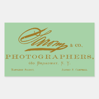 C. 1870 Napoleon Sarony, American Photographer Rectangular Sticker