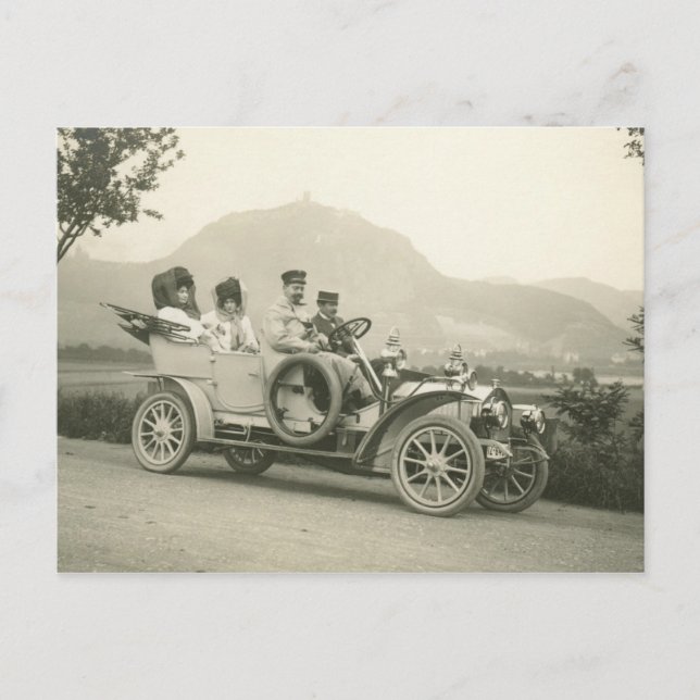 c 1907 touring car or phaeton postcard (Front)