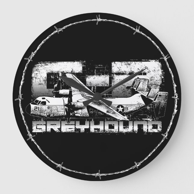 C-2 Greyhound Round (Large) Wall Clock (Front)
