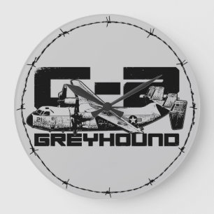 C-2 Greyhound Round (Large) Wall Clock