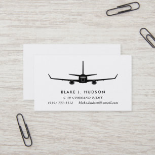 C-40 737 Silhouette Pilot Business Card