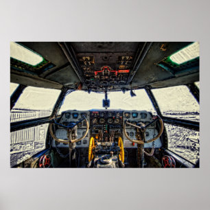 C-46 Cockpit Poster
