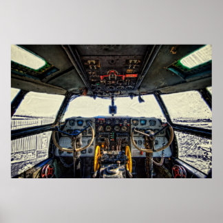 C-46 Cockpit Poster